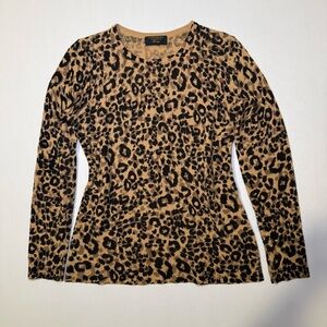 100% Cashmere cheetah-print sweater